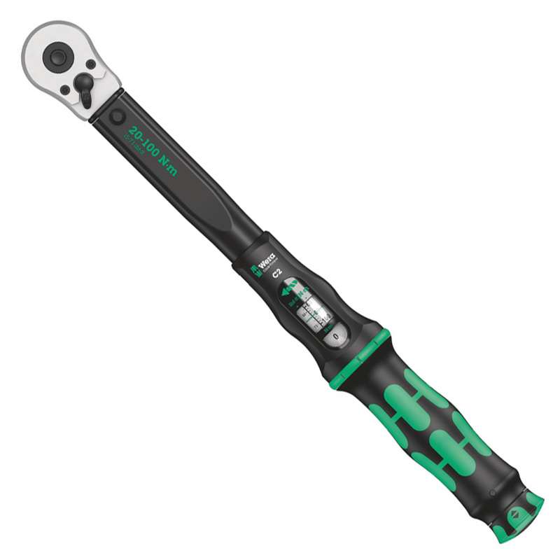 Torque Wrench with Reversible Ratchet, Click-Torque C 2, 1/2" x 20-100 Nm