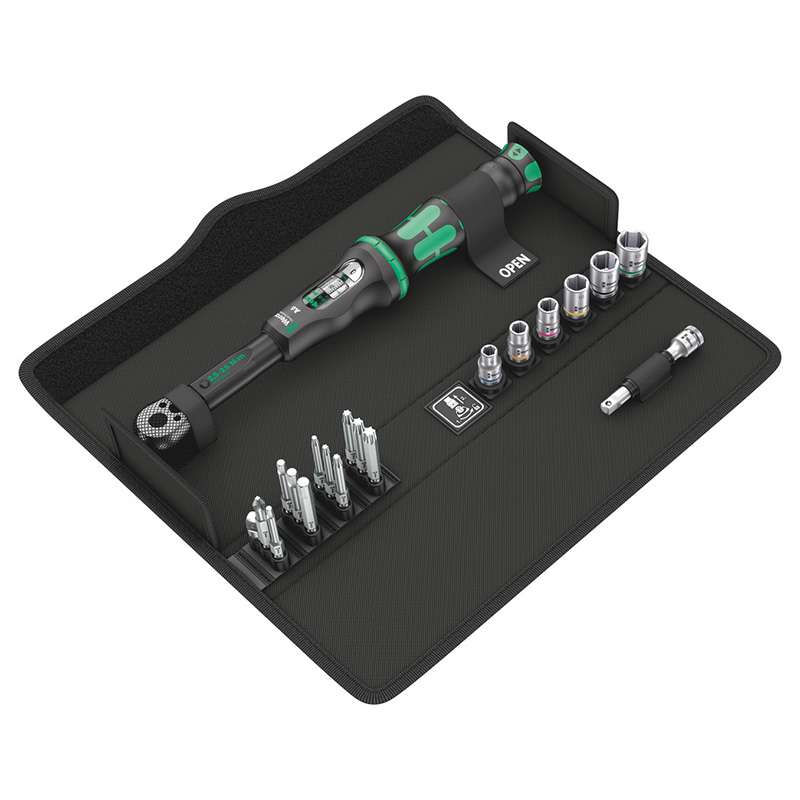Click-Torque A 6 Set 1, 2.5-25 Nm, 20 Pieces, Incl. Socket Sdapter and Extension