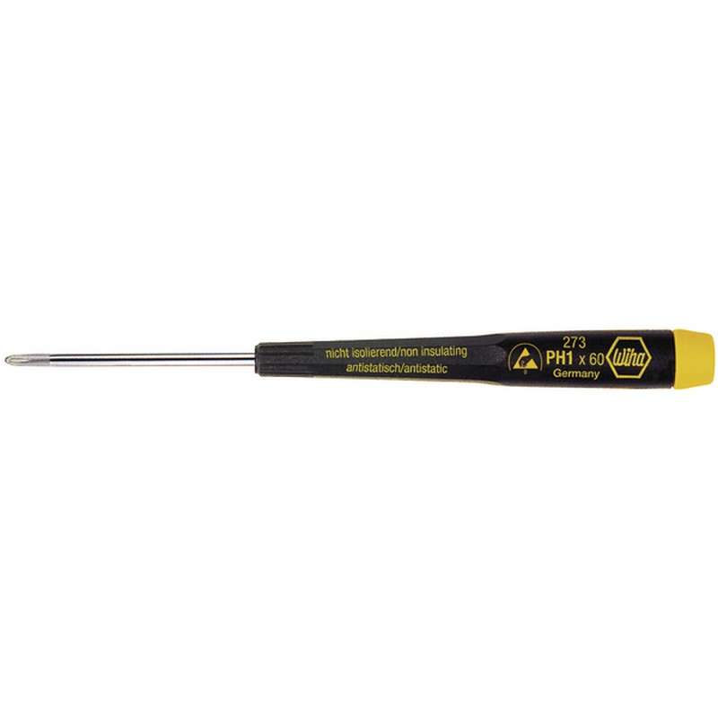 Precision Screwdriver, #1 Phillips, ESD-Safe, 260mm Long