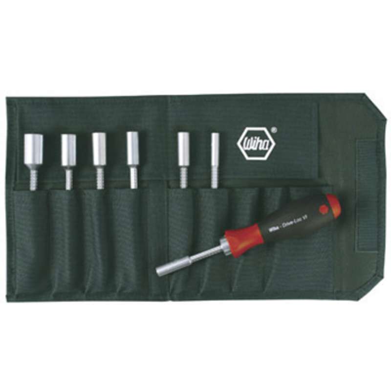 Drive-Loc VI Standard / SAE Nutdriver Blade Set with Standard Soft Grip Handle, 8 Pieces