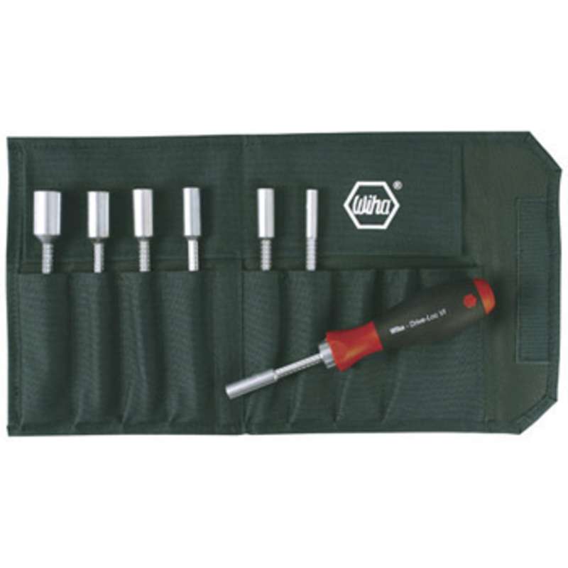 Drive-Loc VI Metric Nutdriver Blade Set with Standard Soft Grip Handle, 8 Pieces