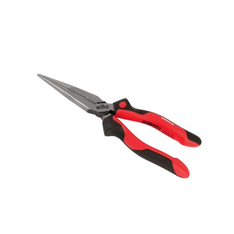 Industrial Long Nose Pliers with Cutters and Cushion Grip Handles, 6-5/16" Long