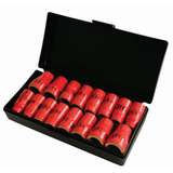 Insulated Combination Standard Inch and Metric Socket Set for 3/8" Square Drive, 16 Pieces redirect to product page