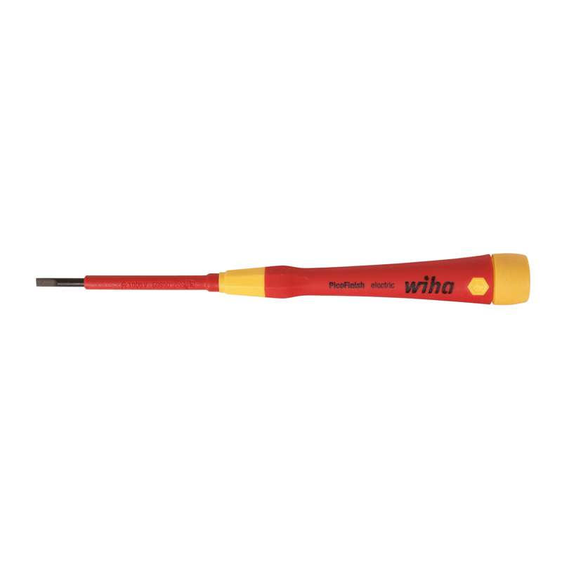 Insulated Precision Slotted Screwdriver with Pico Soft Grip Handle, 2.0mm x 6" Long
