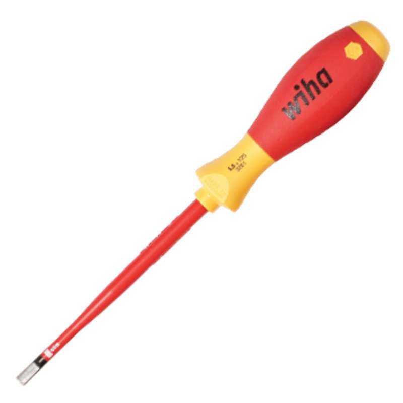 Insulated Slotted Screwdriver with SoftFinish® Handle, 7/32" x 9-1/2"