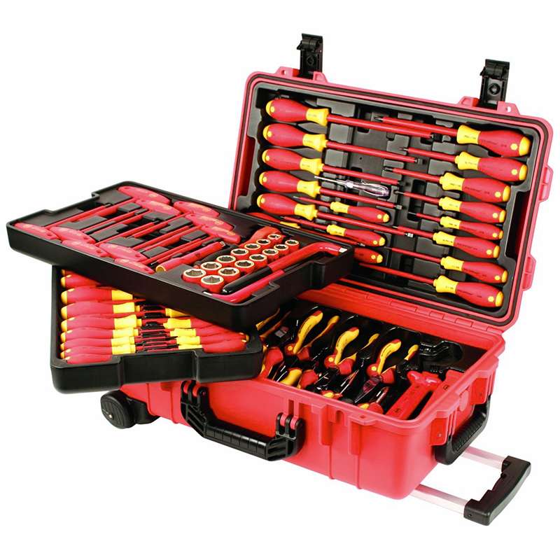 Insulated 1000V Tool Set in Tool Box, 80 Pieces