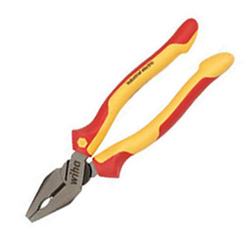 Insulated Combination Pliers with Cutters and Cushion Grips, 8" Long