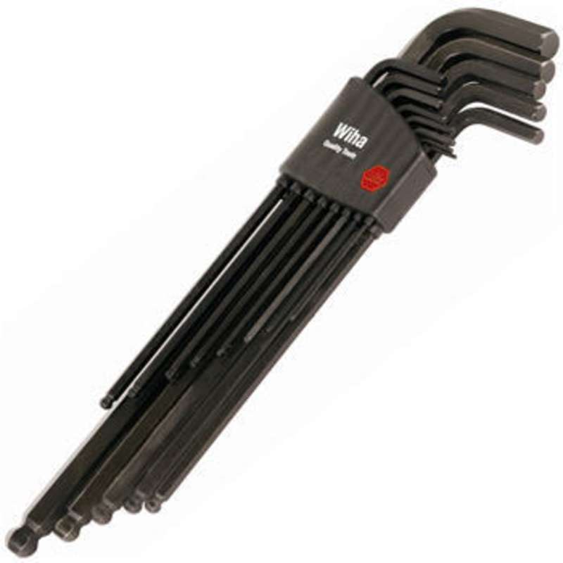 Long Ball End Hex L-Key Set in Molded Holder, 13 Pieces