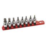 Hex Bit Socket Set Inch 8 Piece On Molded Rail redirect to product page