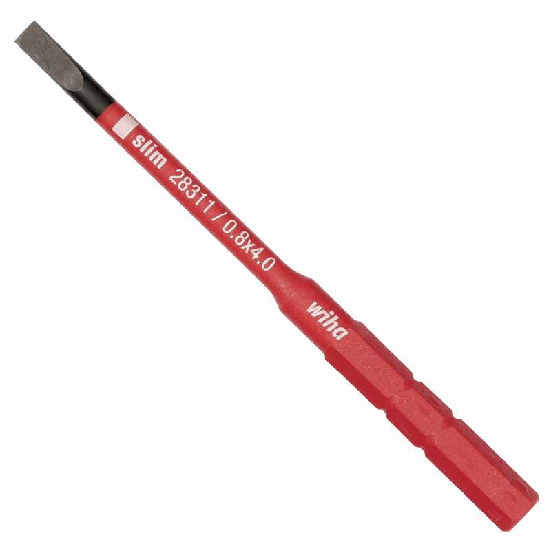 Screwdriver Blade, Insulated, Slotted, 3mm, VDE, Slimline