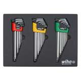 L-Key Tray Set, 35-Piece, ErgoStar - Hex Metric/SAE, Torx, Chrome-Plated Satin Finish redirect to product page