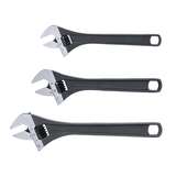 Adjustable Wrench Set, Handle Hole, Cr-V Tool Steel, Black Phosphate, Metal, 3 Pieces redirect to product page