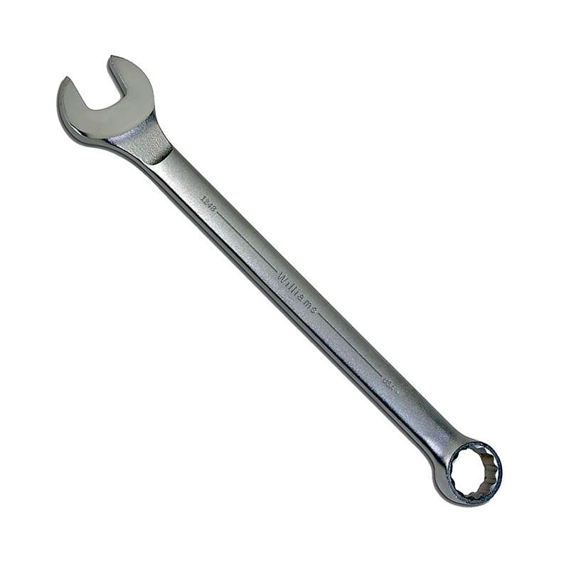 Combination Wrench, 12-Point, 1-7/16, Satin Chrome Finish, 19.25" OAL