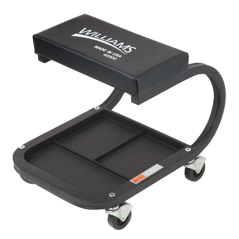 Mechanics Seat, Creeper, 1" Square-stock Steel Frame, 2-1/2" Hooded Casters