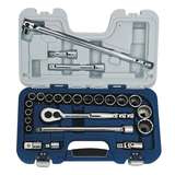 Shallow Socket and Drive Tool Set, 25 pc, 1/2" Drive, 12-Point, Metric redirect to product page