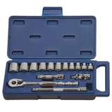 Shallow Socket and Drive Tool Set, 16 pc, 3/8" Drive, 6-Point, Metric redirect to product page