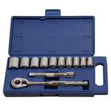 Shallow Socket and Drive Tool Set, 12 pc, 1/2" Drive, 12-Point, SAE, Metric redirect to product page
