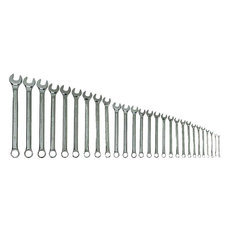 Combination Wrench Set, 27 Piece, Chrome, Metric, Supercombo Series