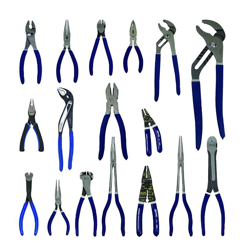 Combination Plier Set, 17 Piece, Double-dDpped Plastic Handle