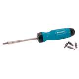Ratchet Screwdriver, Stainless Steel Shank, Hi-impact Plastic Handle, 9" OAL redirect to product page