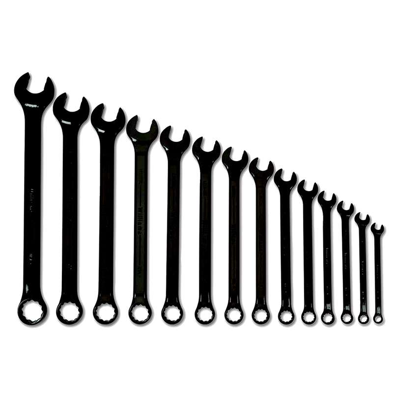 Combination Wrench Set, 15 Piece, Black Industrial, SAE, Supercombo Series