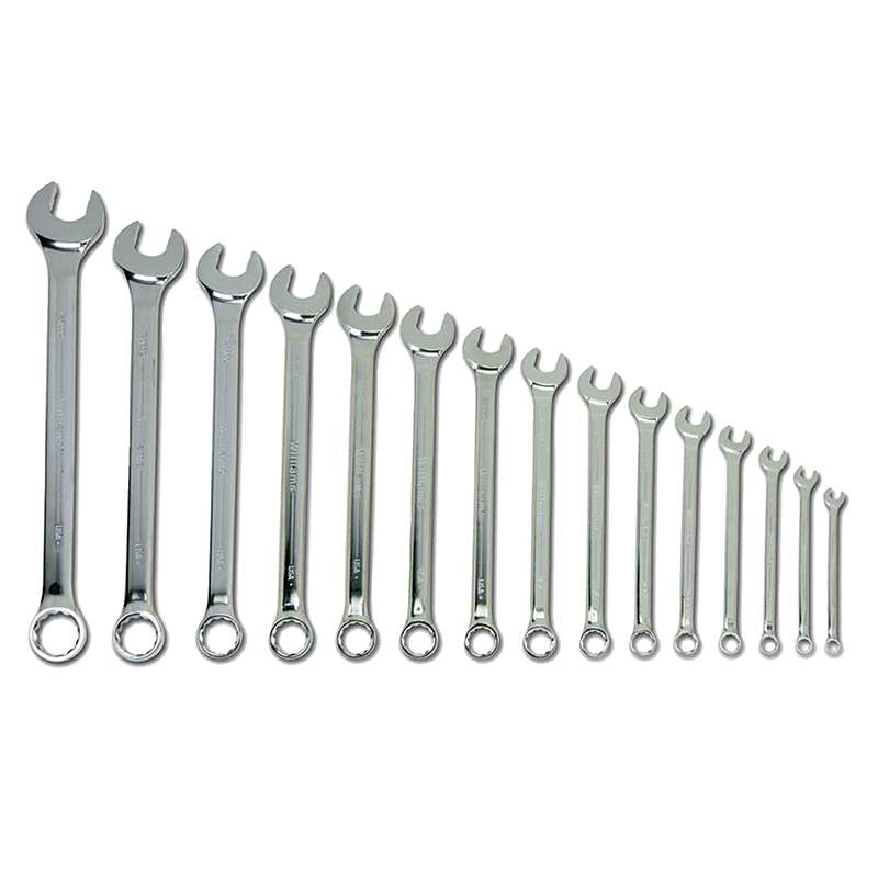 Combination Wrench Set, 15 Piece, Satin, SAE, Supercombo Series