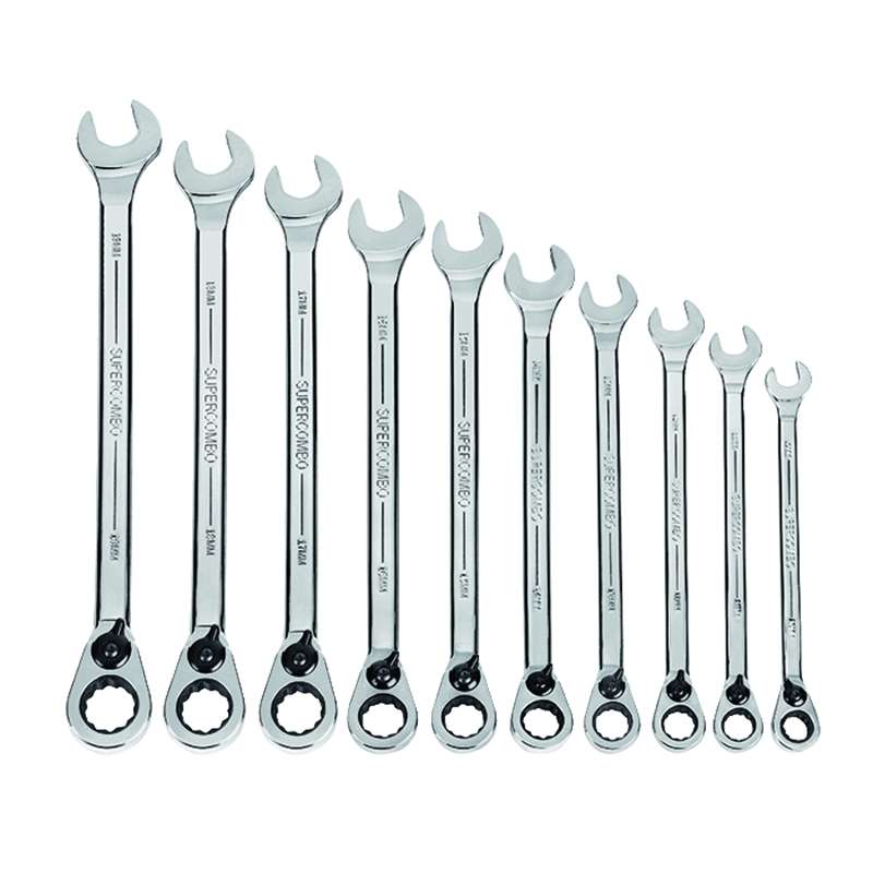 Combination Wrench, Standard Ratcheting, 12-Point, 7/16"