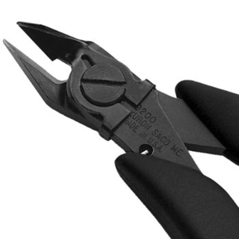 ESD-Safe Tapered Head Flush Cutters with Cushion Grip Handles and Lead Retainer, 5-3/4" Long