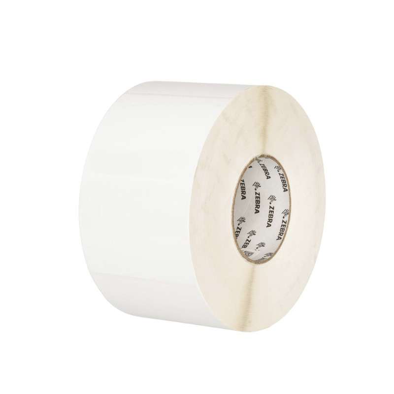 Zebra® Z-Select 4000T High Performance Coated Label, Paper, 2" x 1", Permanent Adhesive, 1In (25.4Mm) Core, 2260/Roll, 8/Box