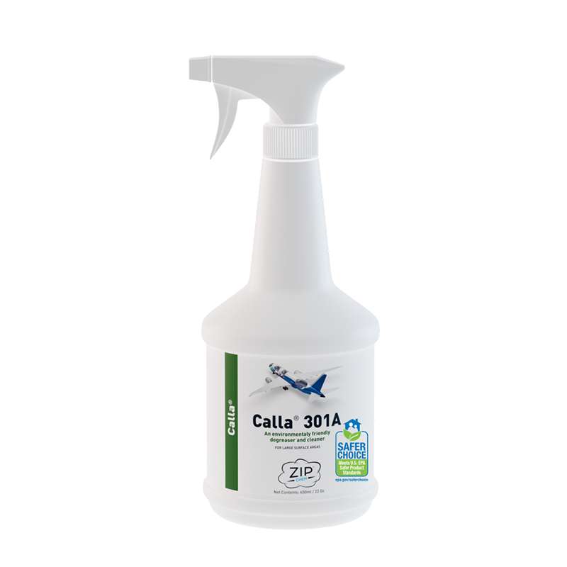 white spray bottle with product label