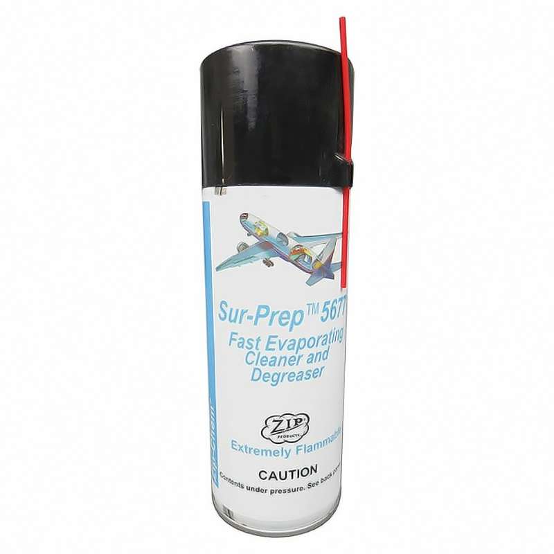 black topped aerosol can with red spray wand