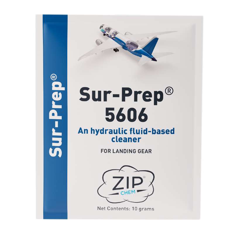 white package with blue stripe and product label