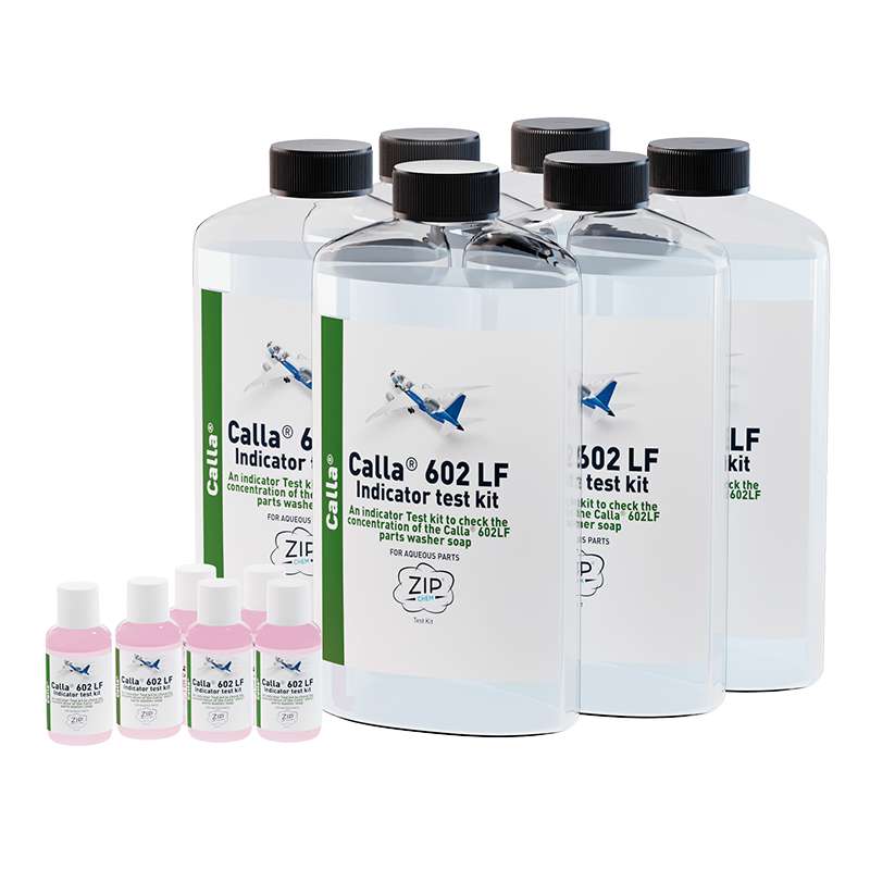 tall bottles of clear&small bottles of pink liquid